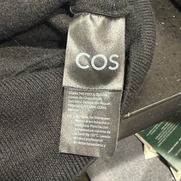 COS Womens Black Wool Bomber Jacket EUC Size Small - Picture 9 of 11